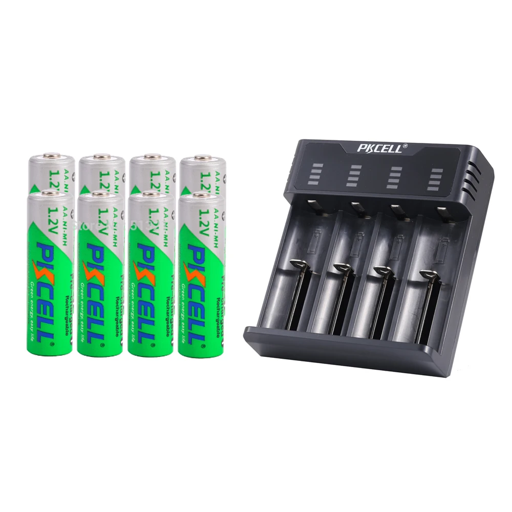 8xnimh 1 2 В 2200 мА · ч низкоразряжаемые аккумуляторные батарейки AA LSD и 4 слота USB умное