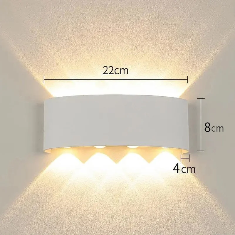 

Nordic Style LED Wall Lamp Outdoor Waterproof Garden Lighting AC220-240 Indoor Bedroom Living Room Stairs Corridor Wall Light