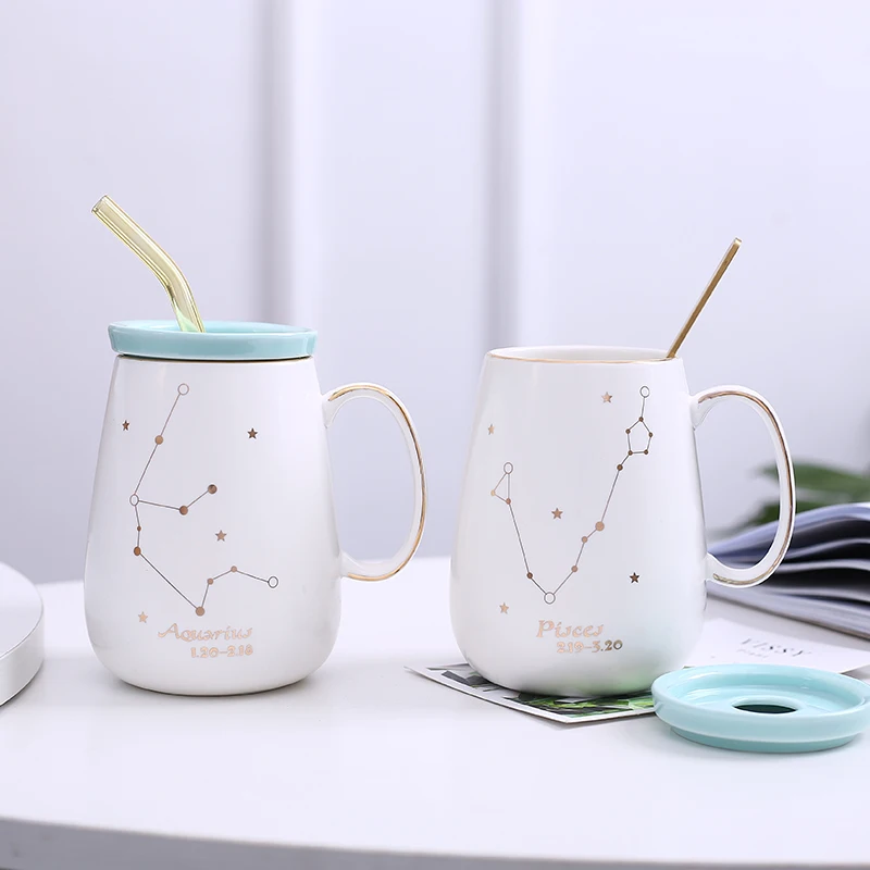 Tazas de ceramica creativas 12 созвездий стакан caneca criativa кружка для молока кофейная чашка