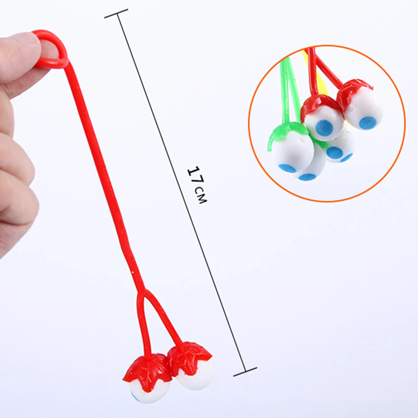 

5Pcs/Set Cartoon Elastic Sling Horror Scary Eyeball Prank Doll Decompression Toy