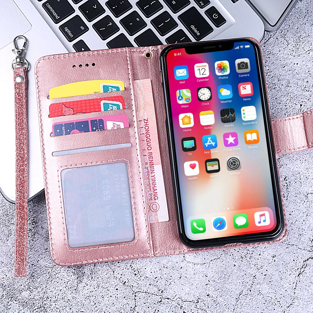 Блестящий чехол для Xiaomi redmi 6 Bling персонализированные изображения кожаный кошелек для iaomi redmi 6A мягкий кожаный фото женский кошелек