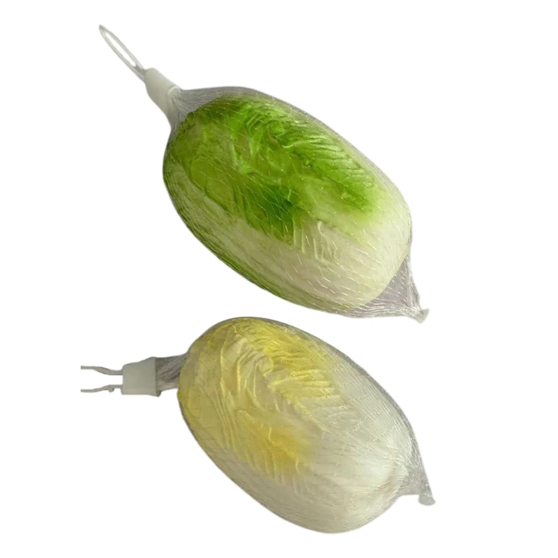 

N7ME 4Inch Squeeze Toy Simulation Chinese Cabbage Interactive Anxiety Relief Toy Soft TPR Decompressing Vegetable for Toddler