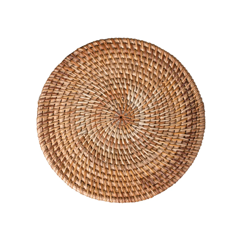 Украшения из ротанга круглые подносы тарелки для закуски ротанговая тарелка