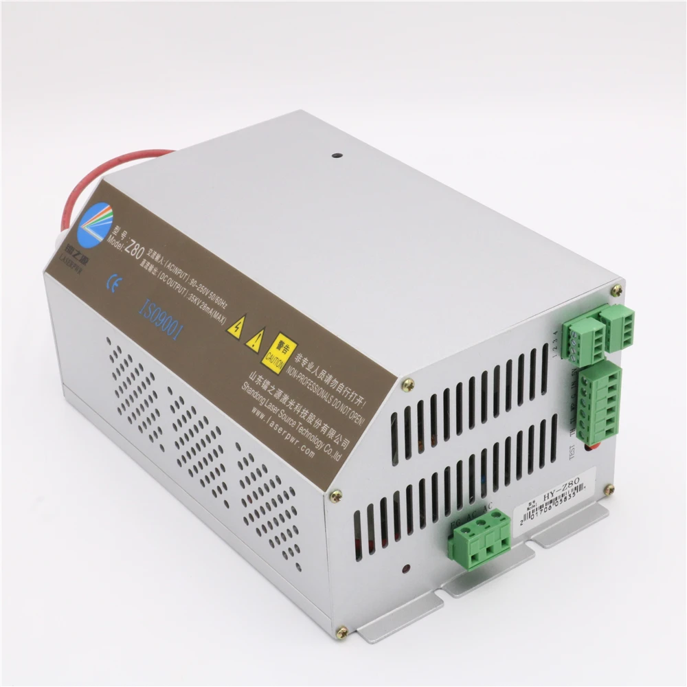 Интеллектуальный источник питания лазера Z80 Co2 80 Вт для лазерной гравировки и C