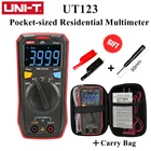 Мультиметр UT123 цифровой, Автоматический диапазон, UNI-T, измерение NVC, вольтметр переменного тока, напряжение, ампер, Ом