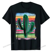 funny cactus serape cactus print turquoise t shirt oversized printed t shirts cotton men tees casual