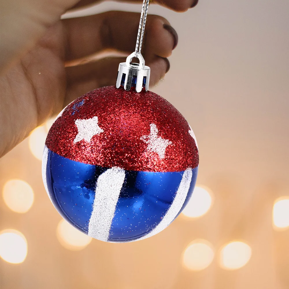 

12Pcs Independence Day Hanging Balls Ornament Party Supplies