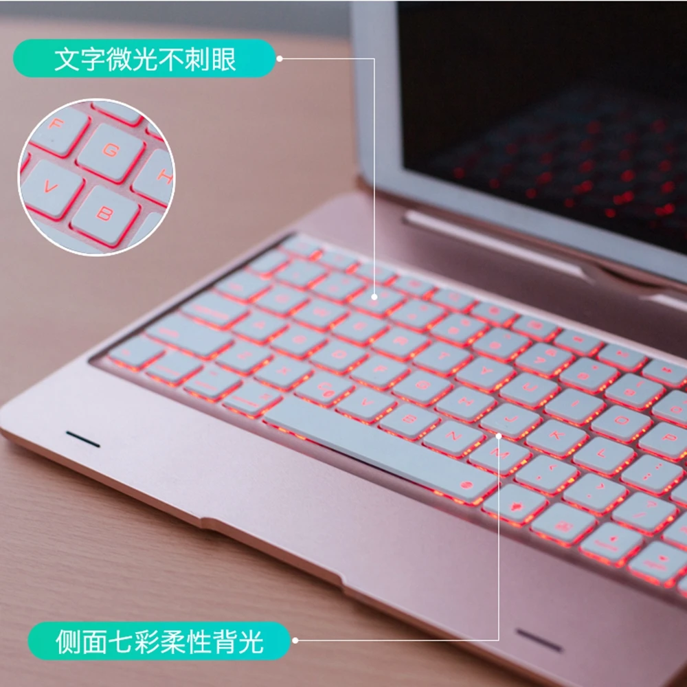 Съемный магнитный слот и bluetooth-клавиатура, 7 цветов, чехол с подсветкой для Apple iPad 9,7 Air 2 5 6 Pro 9,7