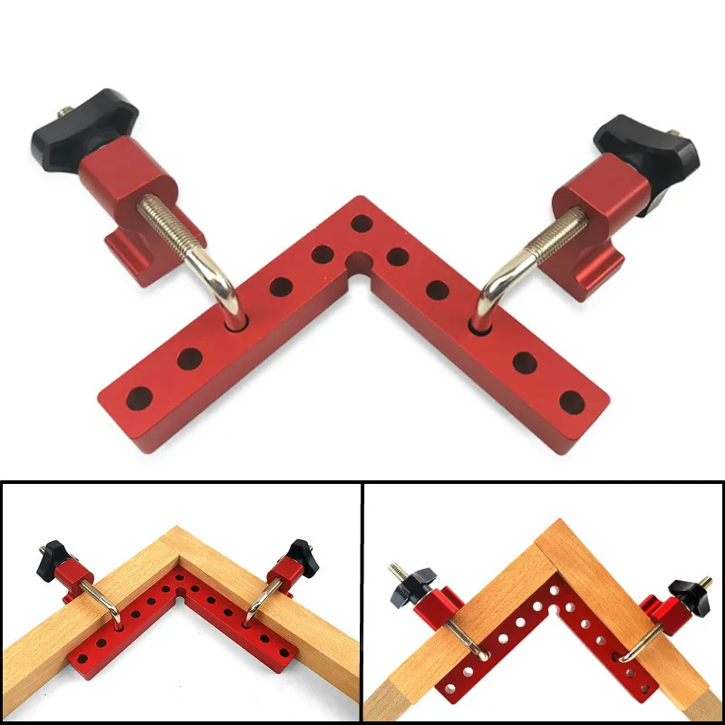

1Set Quick Fixed L Shape Corner Clamps Wood Metal Right Angle Aluminium Alloy 90 Degree Right Angle Clamp WoodWorking Tool
