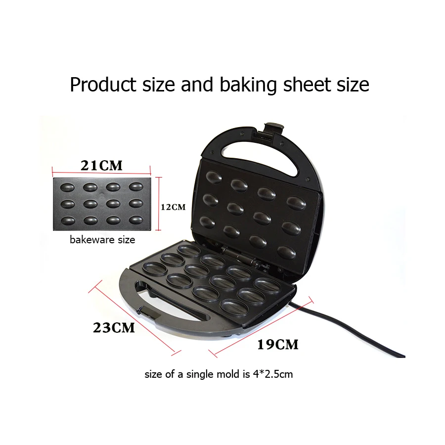 

Mini Nut Waffle Electric Walnut Cake Maker Automatic Bread Baking Machine Bakeware Sandwich Iron Toaster Breakfast Pan Oven