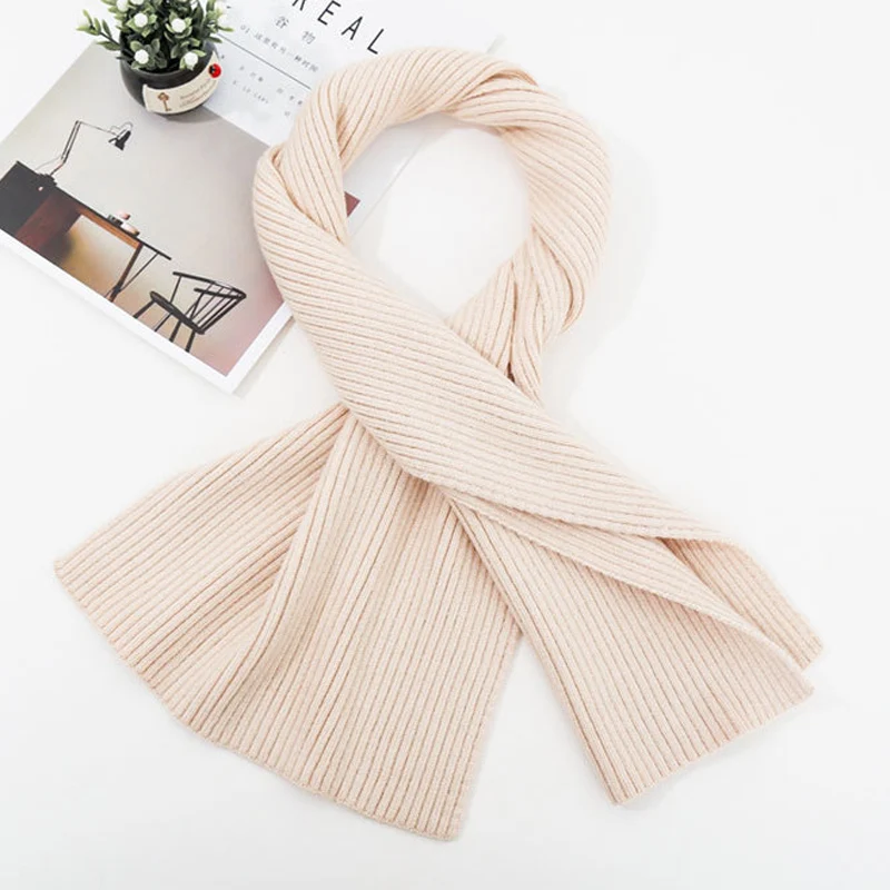 

Unisex Autumn-Winter Knitted Scarf Solid Double-Faced Acrylic Shawl Wraps Snood Sjaals Voor Dames Bufandas Mujer Szalik Zimowy