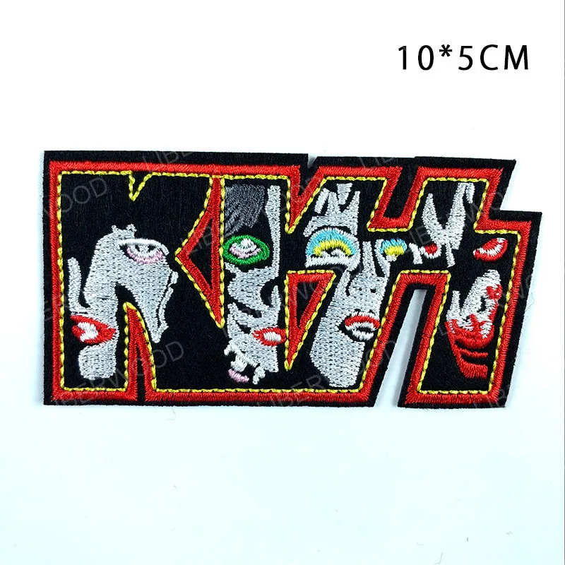 Наклейка с надписью KISS BAND ROCK ROLL|Заплатки| |