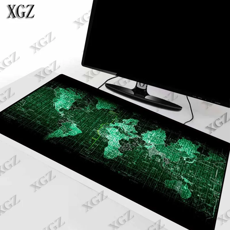 

XGZ Gaming Mouse Pad Large Gamer Big Mat Computer pad Rubber World Map Mause Game Keyboard Desk XXL