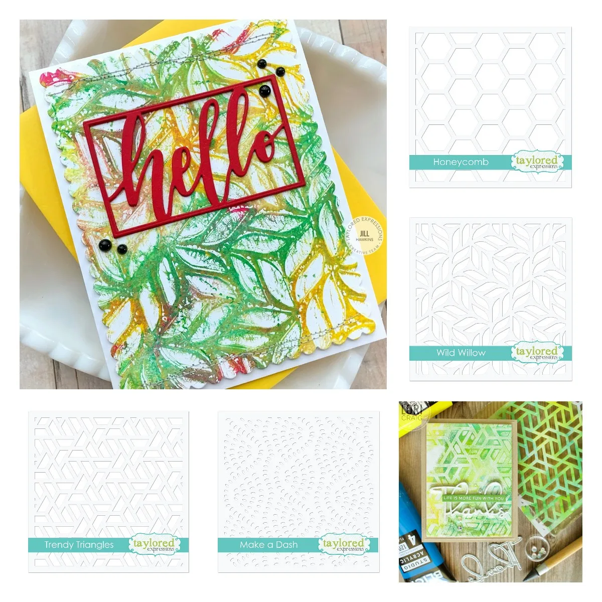 

2021 Arrival Make a Dash Trendy Triangles Wild Willow Stencils Diy Scrapbooking Manual Craft Paper Decoration Embossing Molds