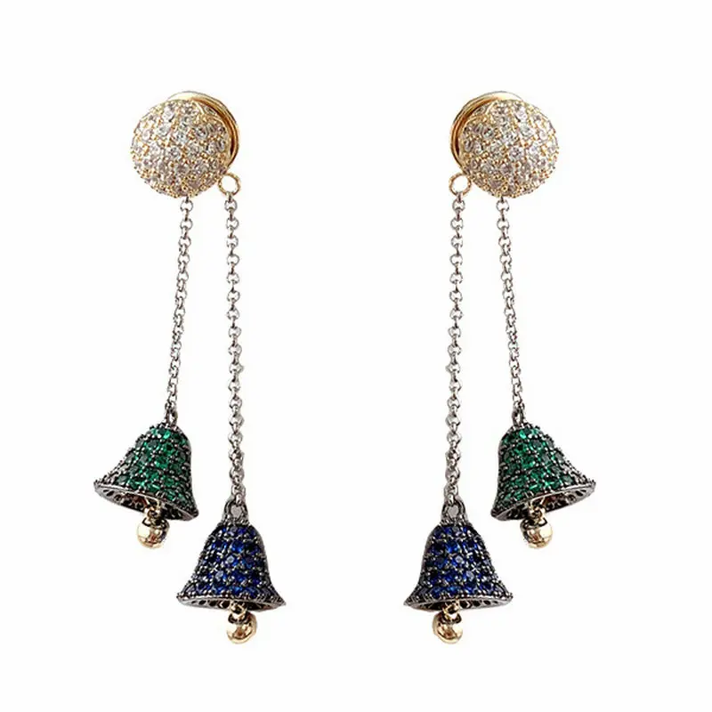 

Женские серьги-кисточки SINZRY, с разноцветными фианитами