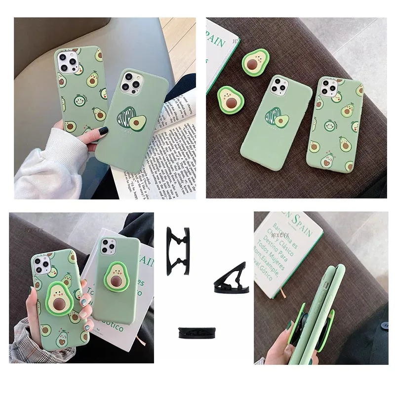 

Cute Cartoon Fruit Avocado Smile Luxury phone case for vivo 11i case Y19 Y85 Y83 V11i V15 Y95 Y93 Liquid Silicone Soft Cover
