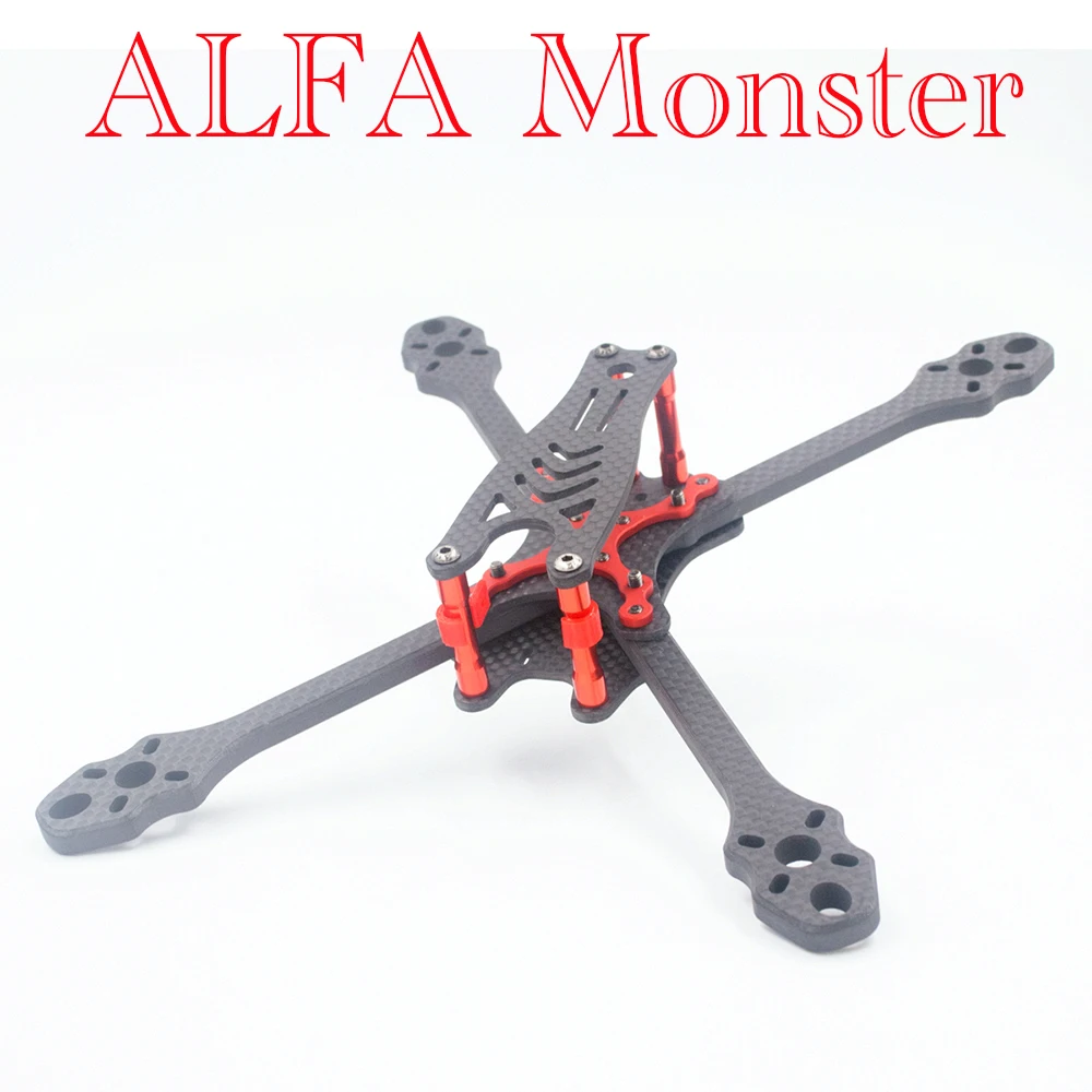 Квадрокоптер с рамкой ALFA Monster Радиоуправляемый Дрон из углеродного волокна 6 мм