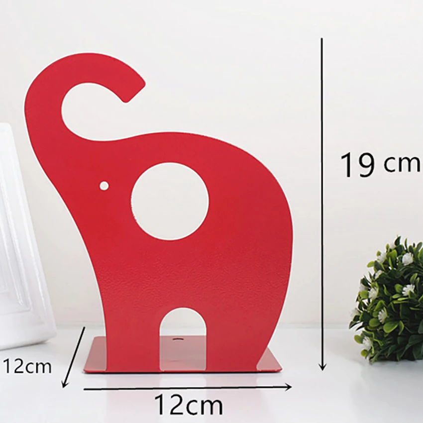 

1 Pair Cute Animal Elephant Shape Bookends Creative Students Book Stands Stationery Office Supplies Desk Books Organizer