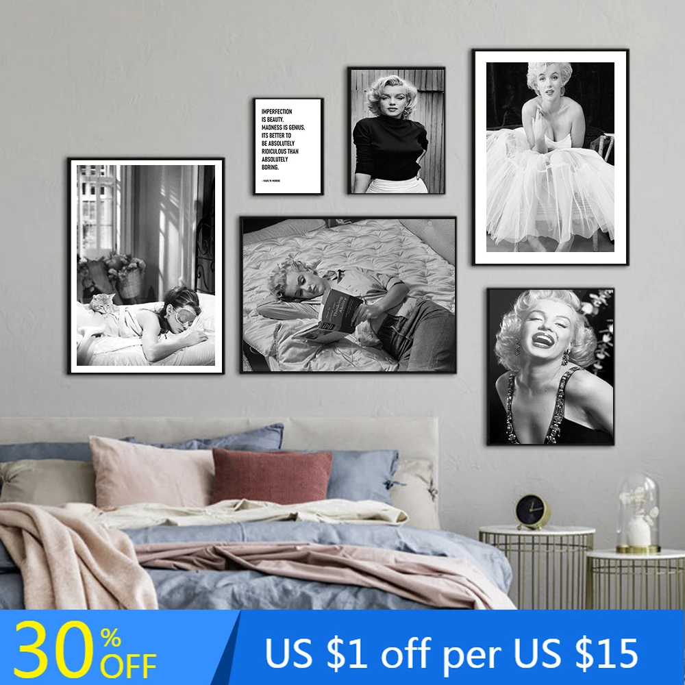 Настенные картины для чтения известной женщины гостиной кино плакаты и принты