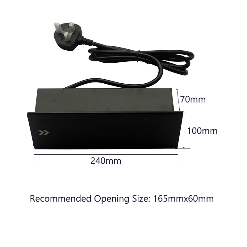 Алюминий полностью матовый задний скрытый монтируемый в офисе столешница