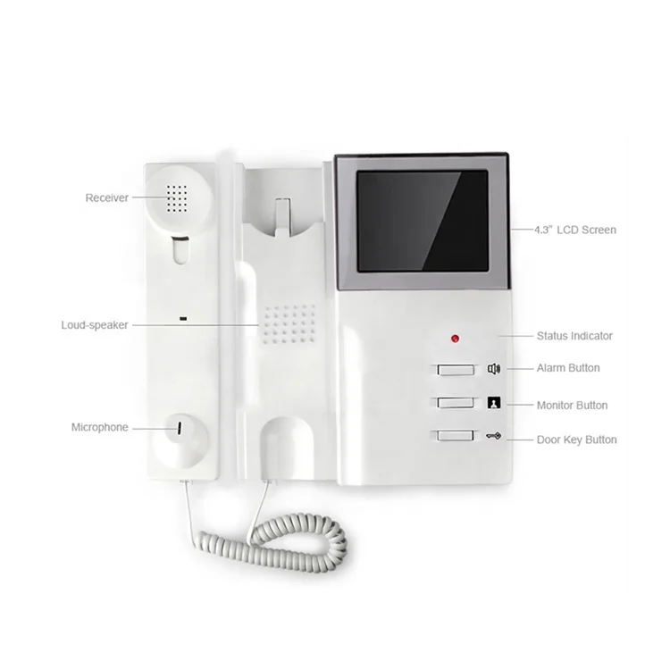 4 3 inch clear lcd monitor wired video doorbell kits night vision camera door bell intercom video door phone system free global shipping