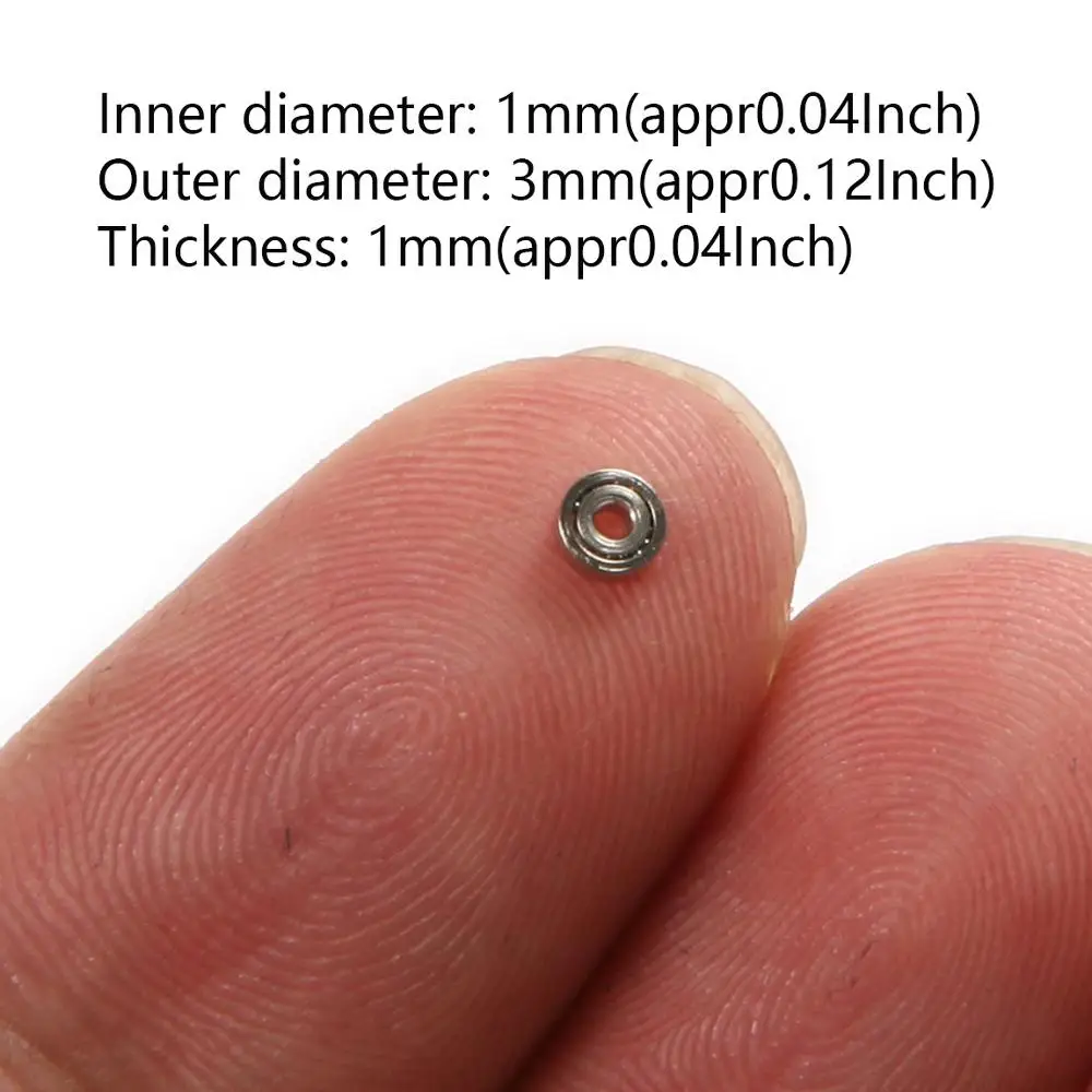 100 шт. Серебристые шариковые Мини подшипники 681ZZ железные глубокие шарикоподшипники мини шарикоподшипник