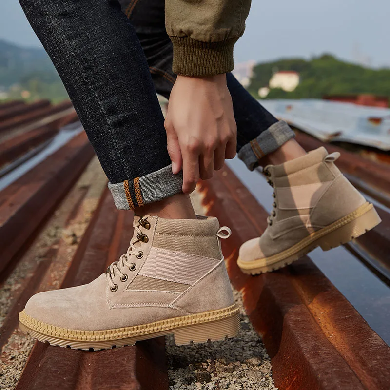 2019 мужская повседневная обувь модные мужские мотоциклетные ботинки зимняя