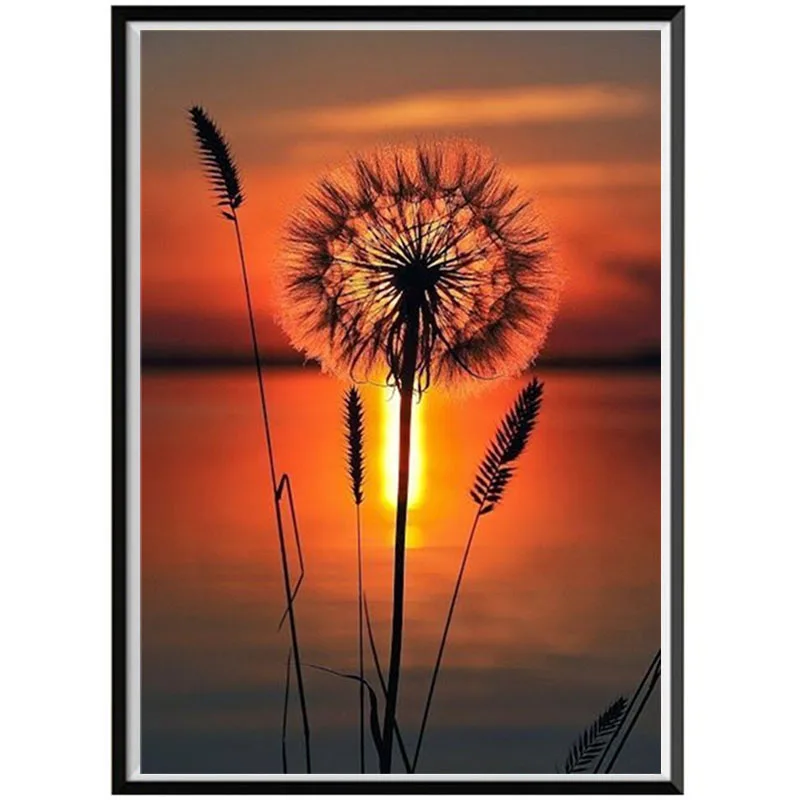 

5d стразы, Картина Закат, пейзаж, вышивка крестиком, квадратная смола, алмазная вышивка