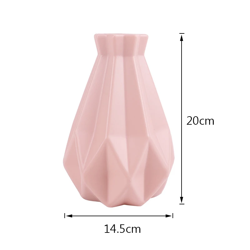 Plastic Flower Vase Decoration Home White Vases Imitation Ceramic Pot Nordic Style Basket | Дом и сад