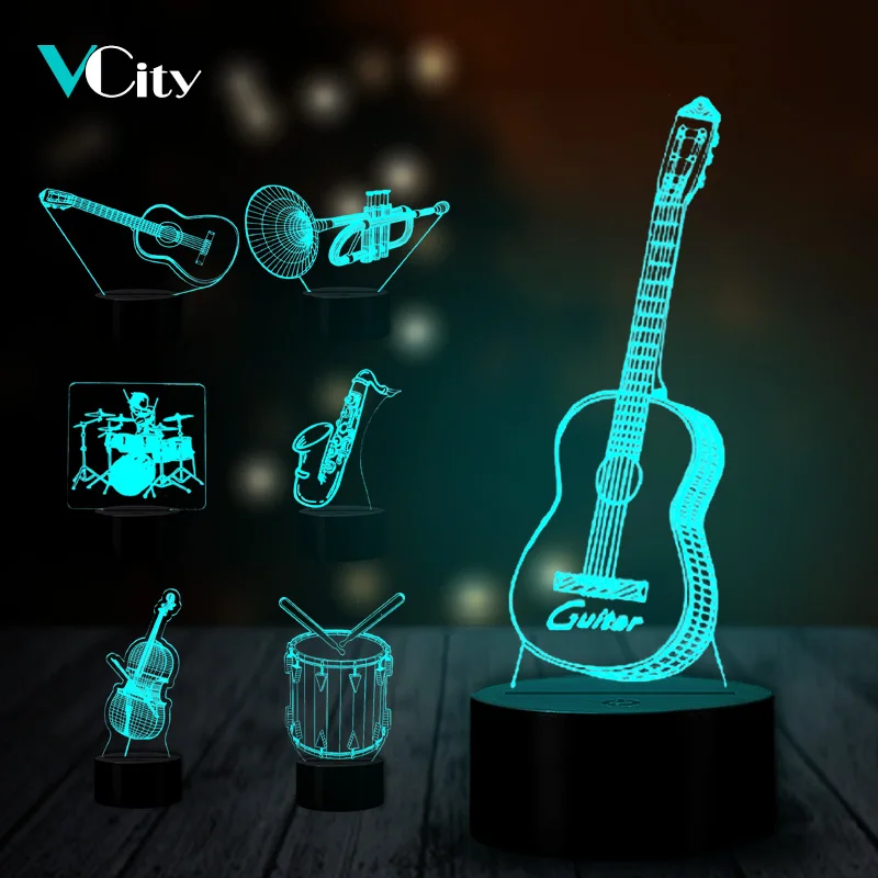 Музыкальный инструмент VCity 3D лампа с акриловой пластиной сенсорное