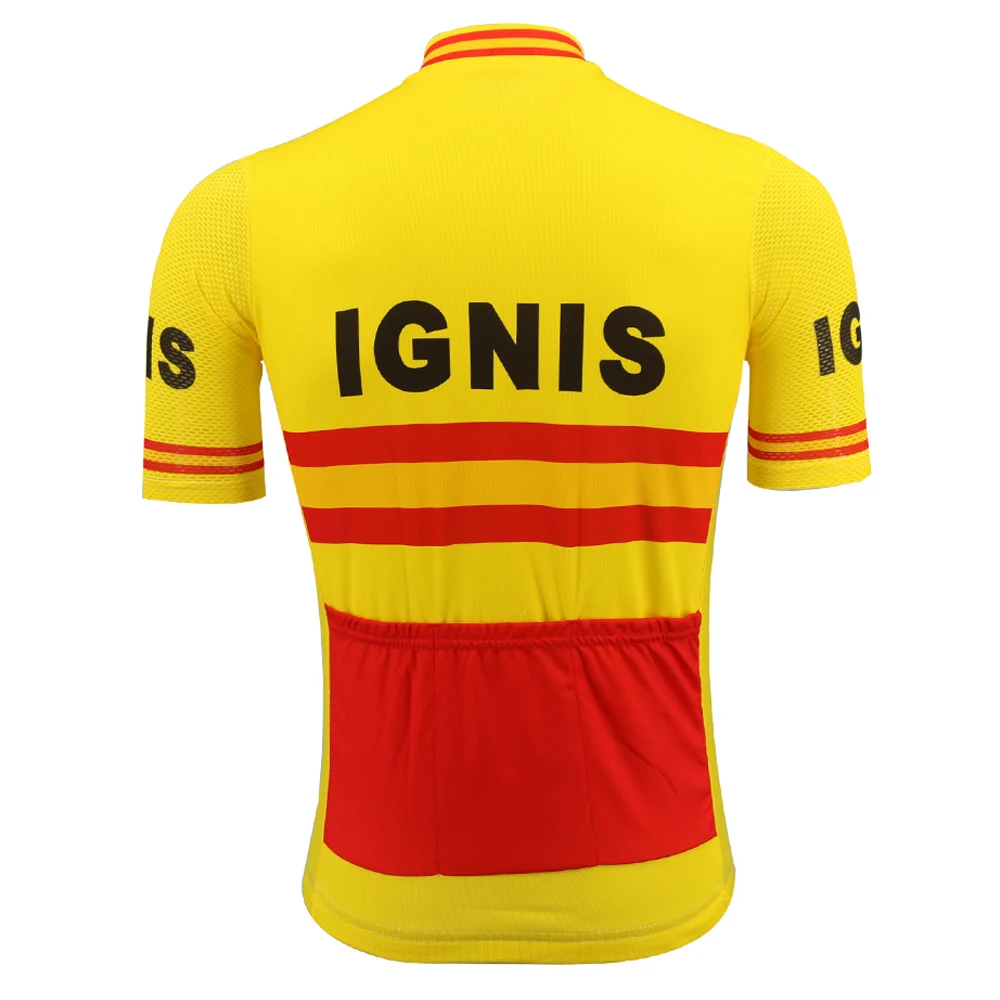 Желтая велосипедная Джерси IGNIS ropa ciclismo mtb Велоспорт одежда дышащая мужская с