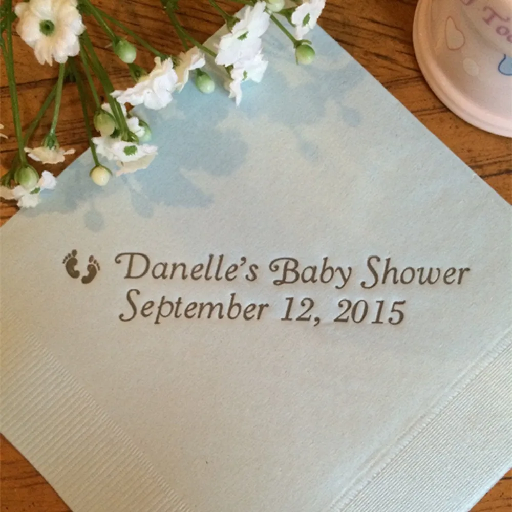 25 шт. салфетки с любым текстом для детей на первый день рождения|Одноразовая