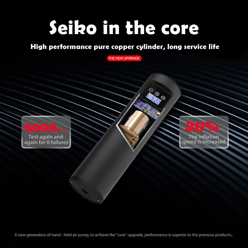 Online Inflador De Neumáticos De Segunda Generación Con Indicador De Batería, Bomba De Aire Recargable, 12V, 150PSI, Compresor Portátil Inalámbrico, Digital Para Coche