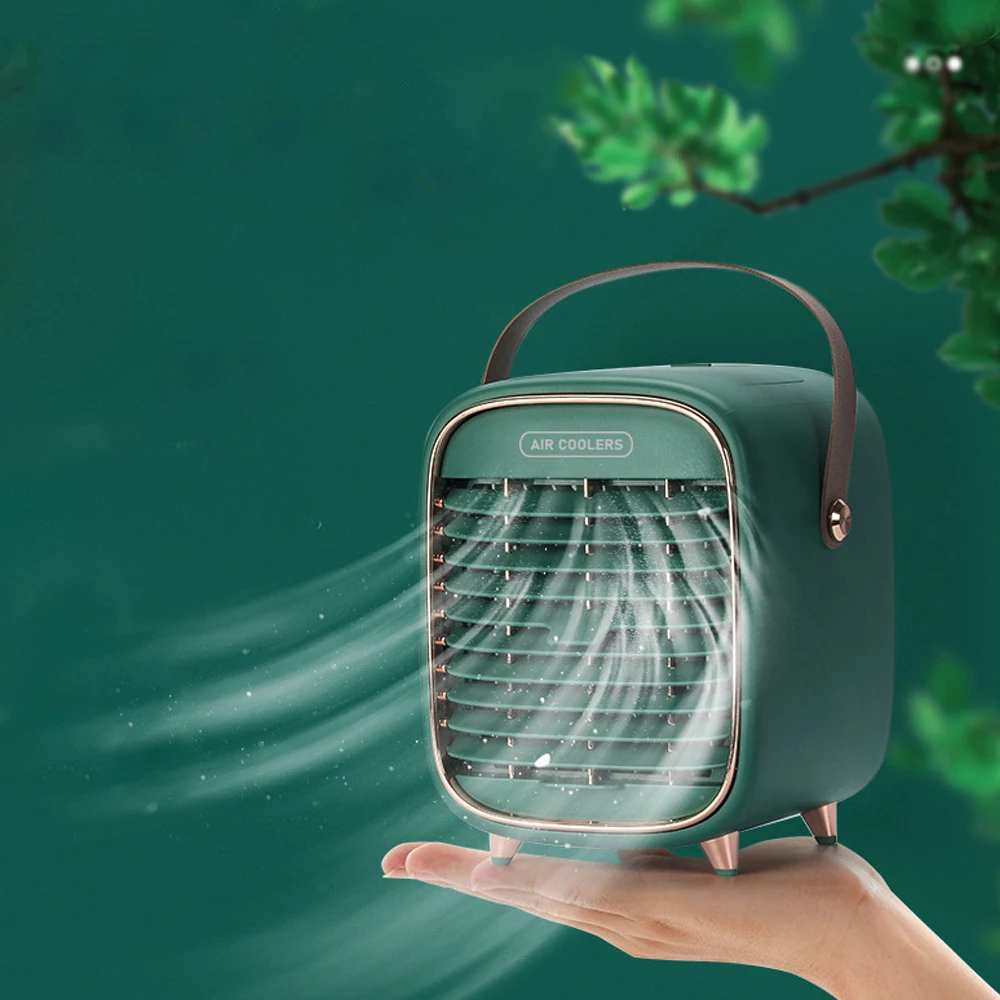 

Qualitell Desktop Cooling Desktop Fan Refrigerated Spray Fast Cooling Three Gears Adjustable Household Portable Air Conditioning