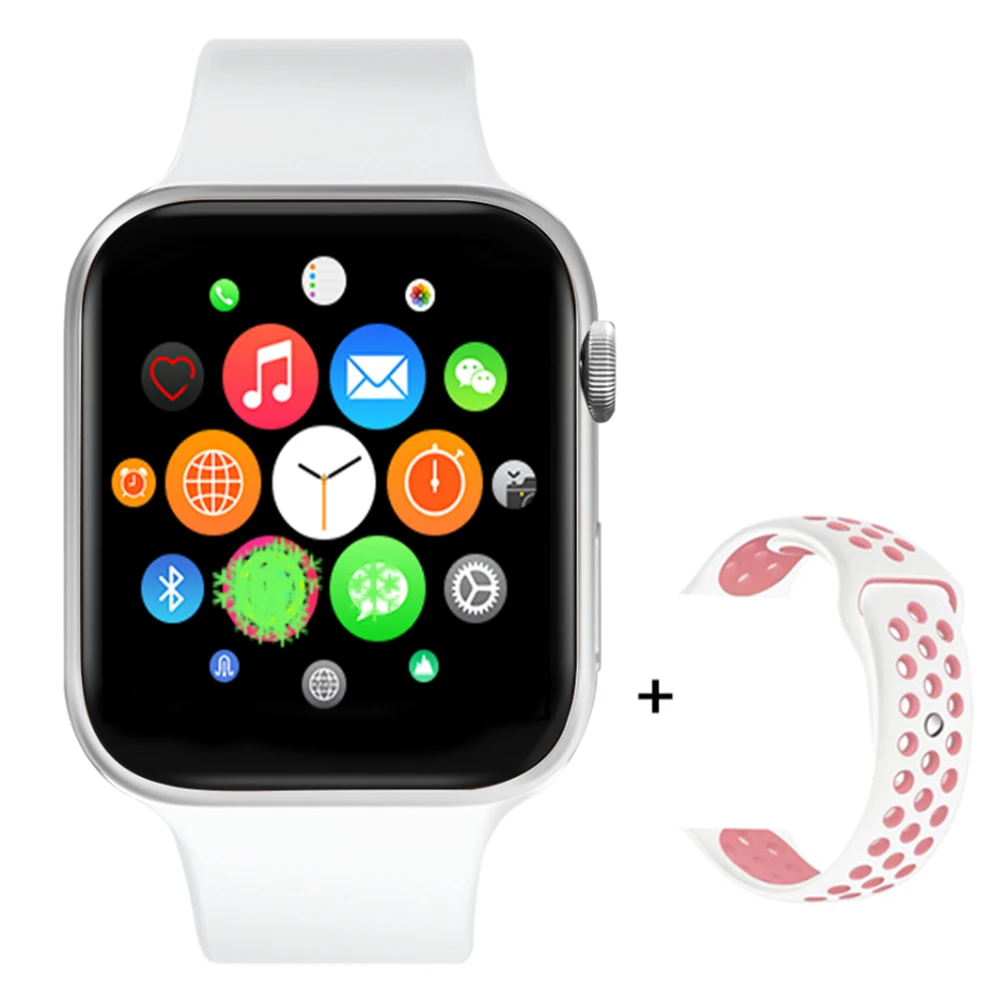 White add strap IWO 11 умные часы серии 5 1:1 44 мм gps Bluetooth Беспроводная зарядка спортивные фитнес-трекер умные часы для Apple Watch iPhone - Color: White add strap