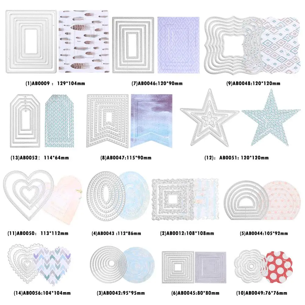 Форма для квадратных открыток с изгибом металлические изделия рукоделия