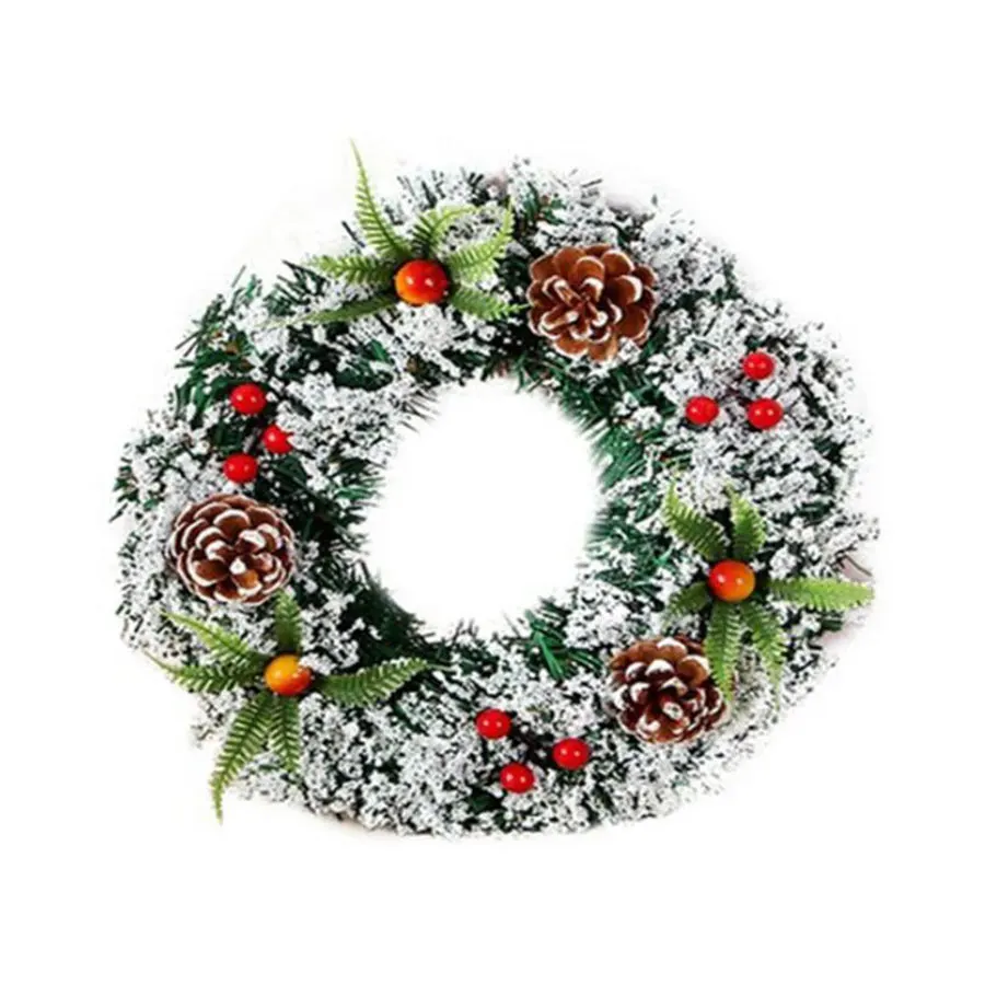 40 см Рождественский венок настенное украшение для двери большая гирлянда