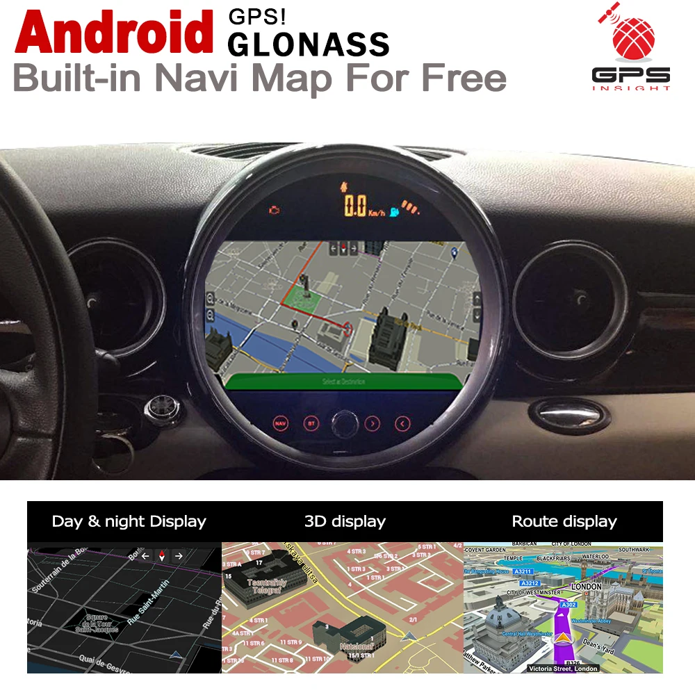 Автомобильный мультимедийный плеер 2 Din Android Автомагнитола для Mini Hatch One Cooper S D R56 2007