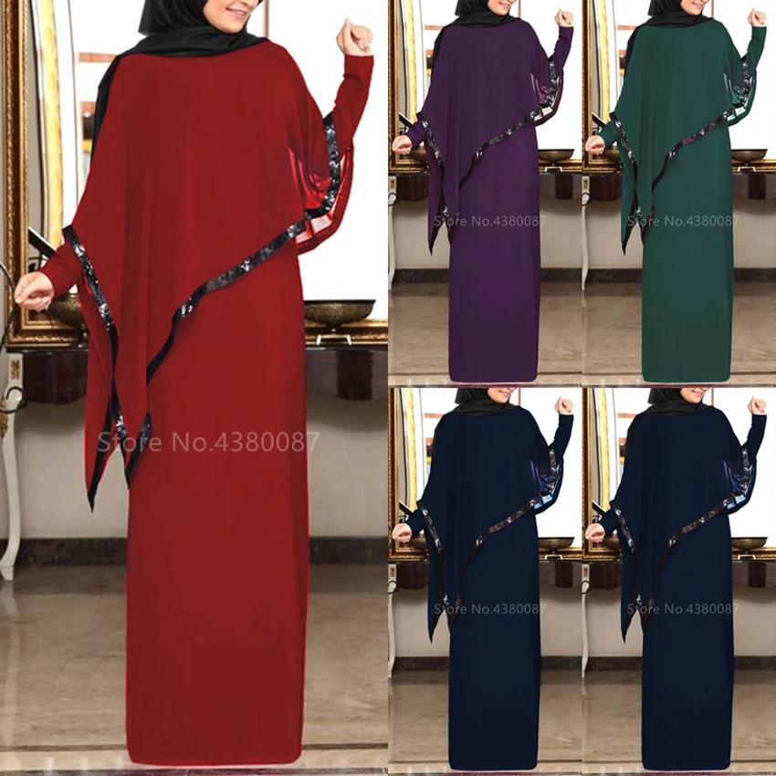 

Abaya Dubai Turkey Abaya Muslim Hijab Dress Women Irregular Shawl Kaftan American Prayer Dresses Islamic Clothing Robe Dress
