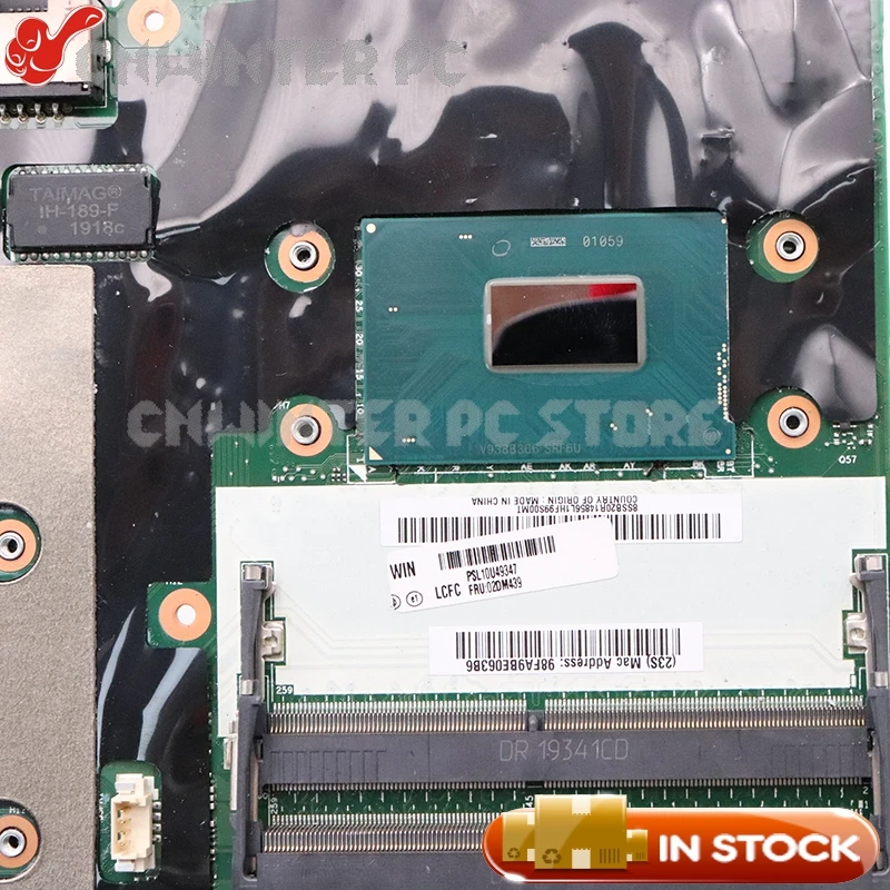 NOKOTION For Lenovo ThinkPad P53 laptop motherboard SRF6U i7-9750H CPU Quadro T1000 4GB GPU 02DM439