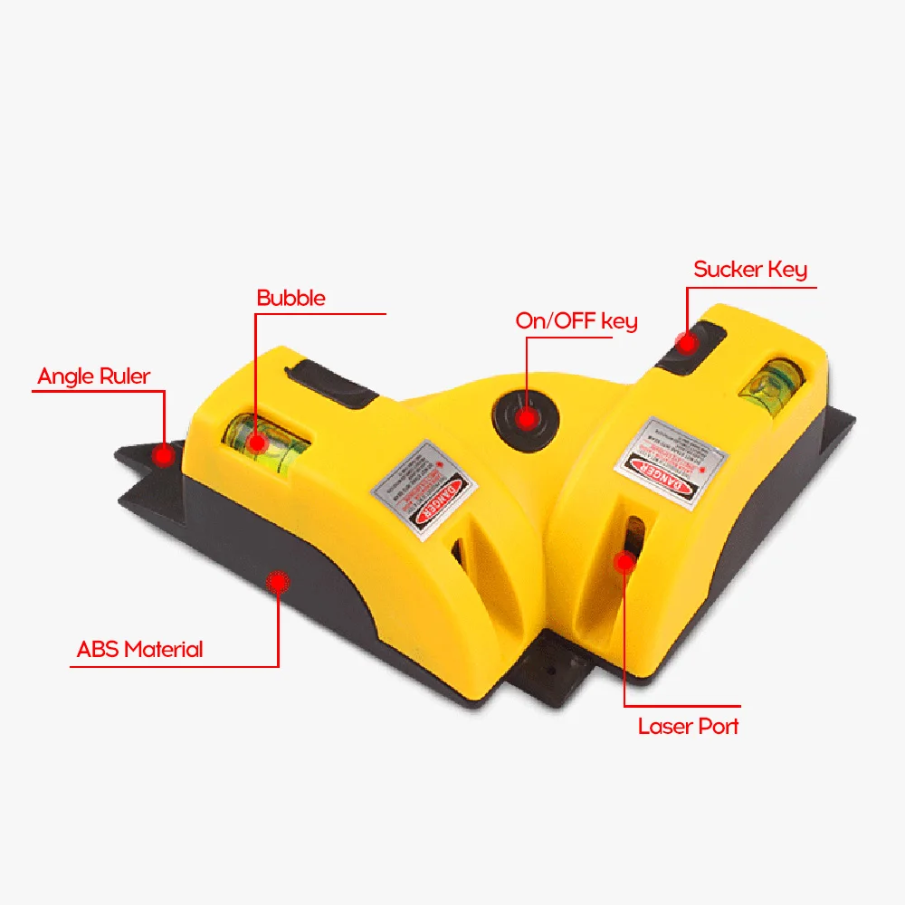 Square Laser Level Home 2 Lines Cross 90 Degree Leveling Can Be Used with Outdoor Receiver Vertical & Horizontal | Инструменты