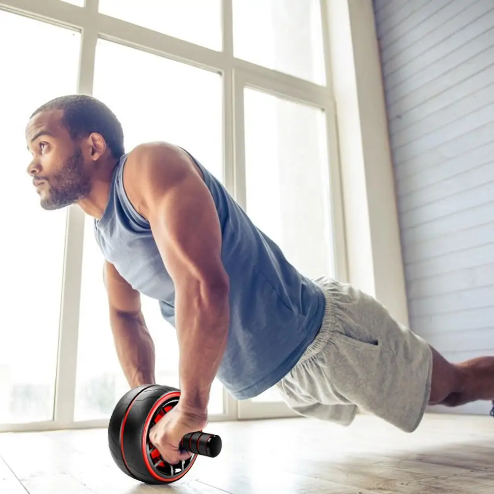 Бесшумный четырехколесный тренажер для брюшного пресса талии и ног ролик Ab с