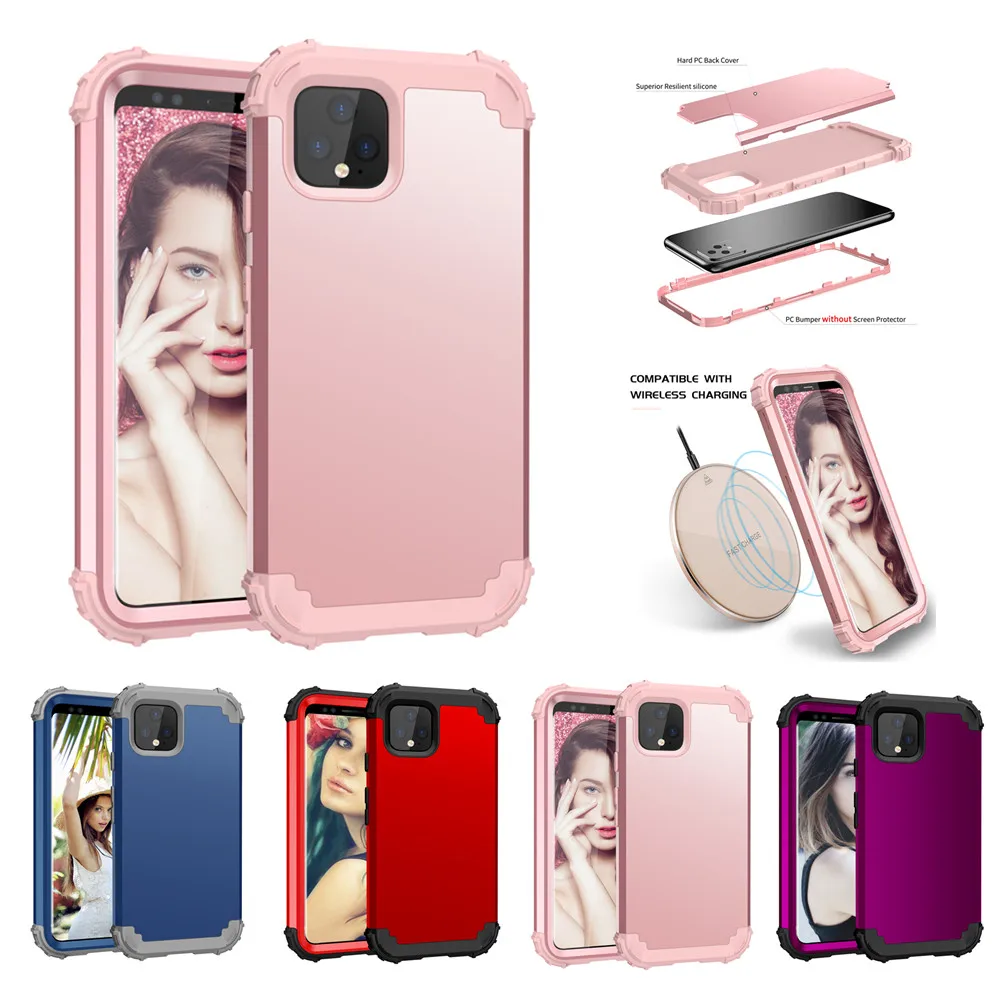 

Heavy Duty Protection Bumper Phone Case for Google Pixel 5A 4A 3A Shockproof Coque for Pixel 5 4 3 4XL 3XL Slim Fit Back Cover