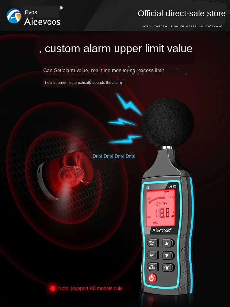 Высокочувствительный шумомер звуковой децибел инструмент высокой четкости с