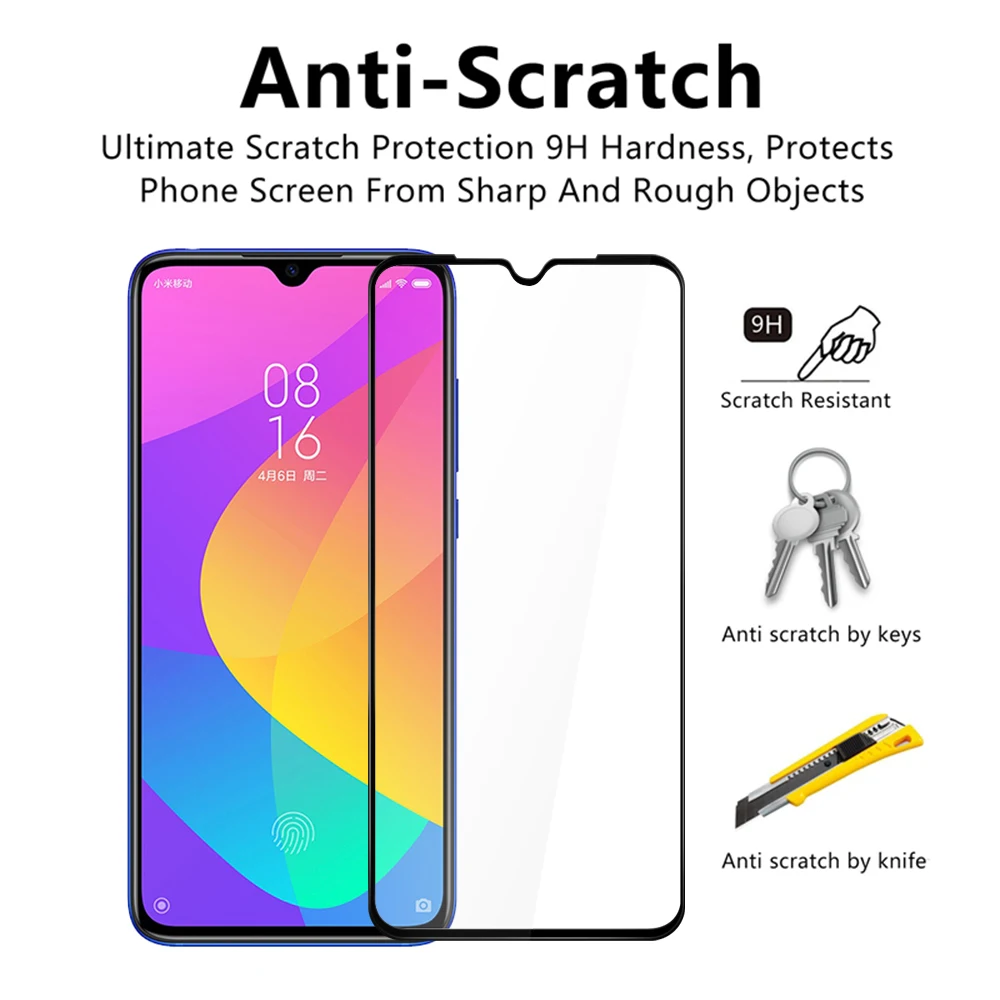 Закаленное стекло для Xiaomi Mi 10 Lite 10t Poco X3 NFC полное покрытие экрана Защитная пленка