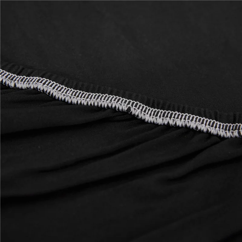 

Black Solid Color Sofa Cover For Living Room Funda Sofa All-inclusive Polyester Modern Elastic Corner Couch Slipcover 45009