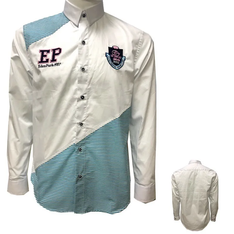 Faconnable бренд рубашки Chemise мужской Eden модная мужская одежда с длинными рукавами хлопковая рубашка Повседневная парка мужская рубашка 233 - Цвет: 213 Sky Blue
