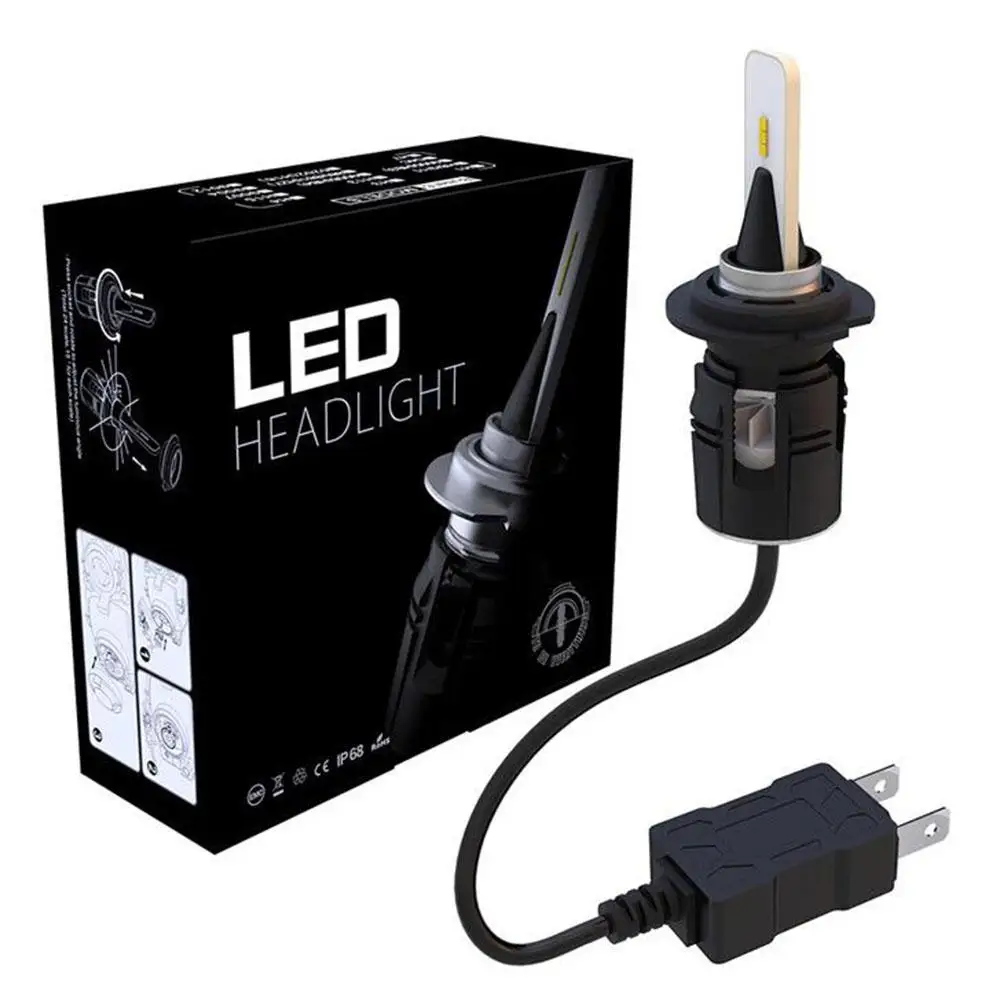 1 шт. мини H4/H7 светодиодный фонарь для автомобиля ультратонкие осветительные