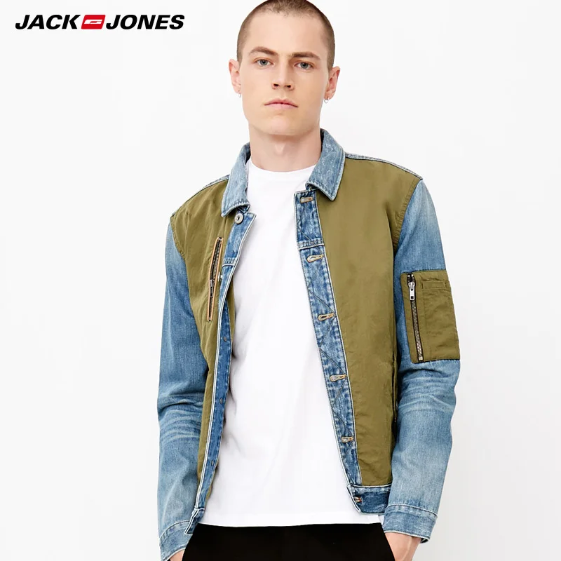 Jack Jones Для мужская шить Цвет Осень Джинсовая куртка пальто | 218357510|Мужские куртки|