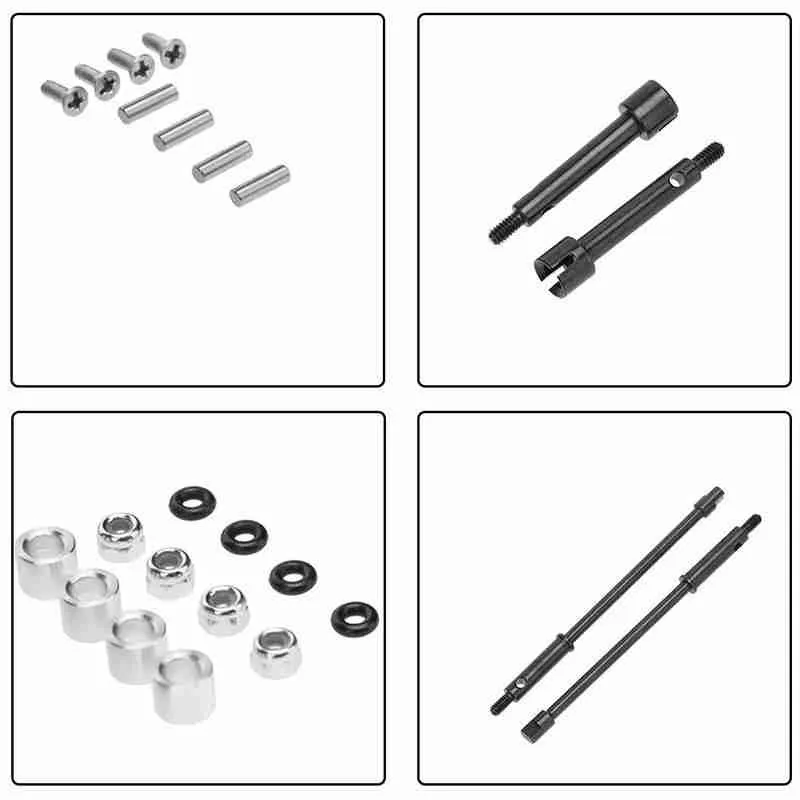 

1set Modification Kit Axial Scx24 90081 Widened Axle Rc Crawler Scx24 Axial For 1/24 Unilateral 90081 Set Widened 4mm Acces J6W9